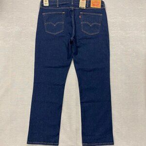 Levis 514 Jeans Mens 40 x 32 Straight Leg Regular Fit Dark Wash Denim